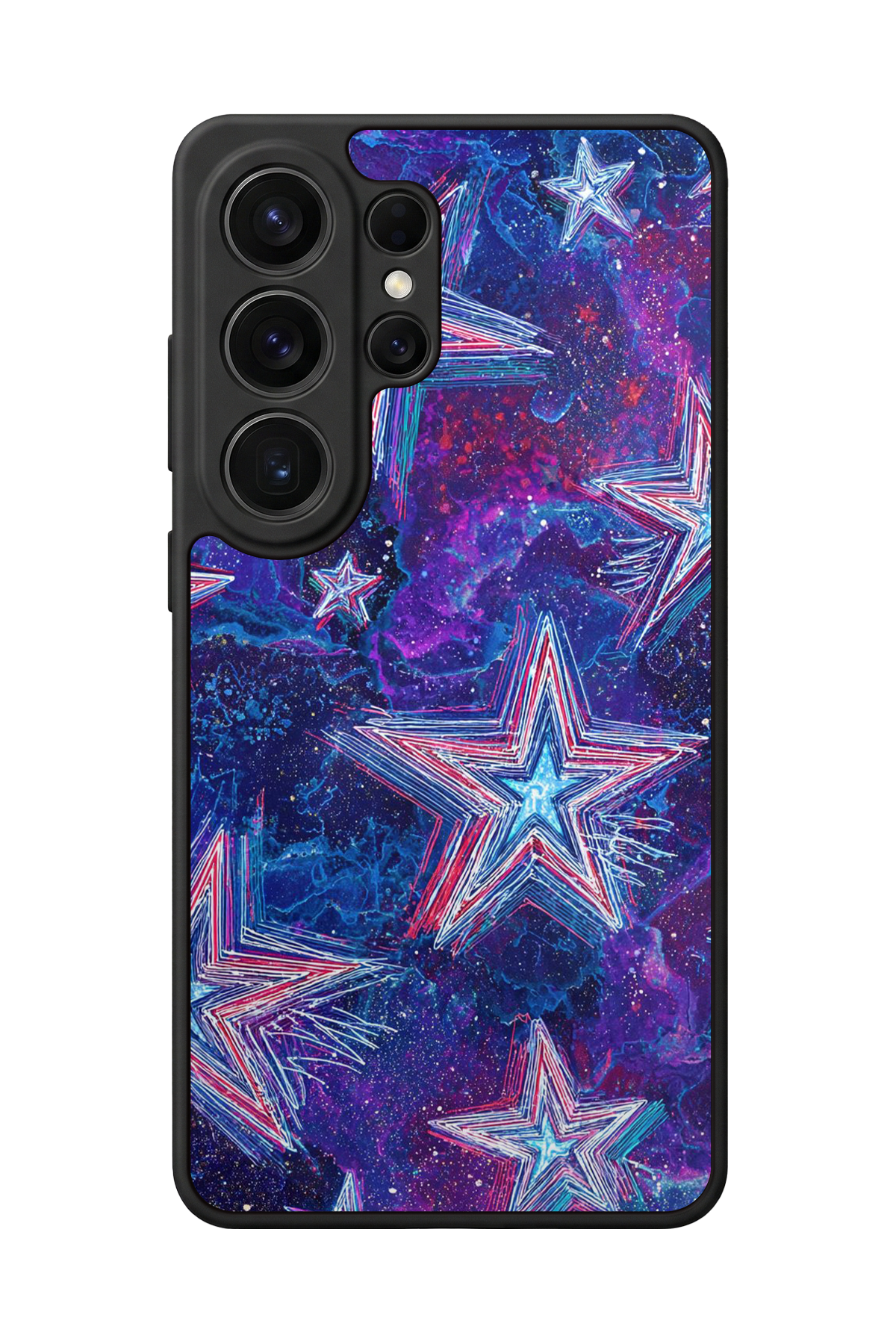 Samsung Galaxy S26 Ultra Uyumlu Retro Yildizlar Tasarımlı Glossy Premium Kılıf