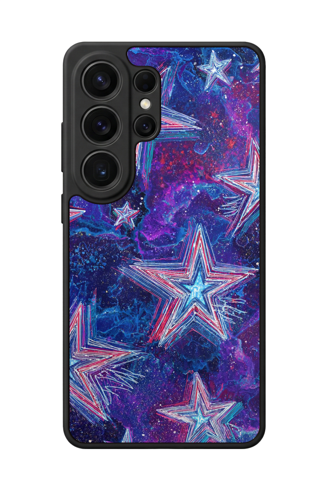 Samsung Galaxy S26 Ultra Uyumlu Retro Yildizlar Tasarımlı Glossy Premium Kılıf