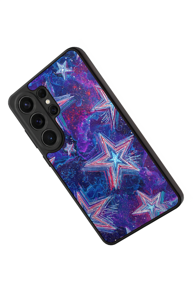 Samsung Galaxy S26 Ultra Uyumlu Retro Yildizlar Tasarımlı Glossy Premium Kılıf