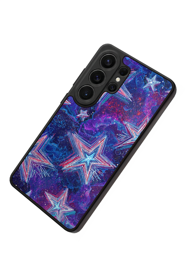 Samsung Galaxy S26 Ultra Uyumlu Retro Yildizlar Tasarımlı Glossy Premium Kılıf