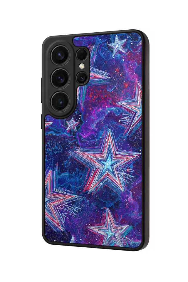 Samsung Galaxy S26 Ultra Uyumlu Retro Yildizlar Tasarımlı Glossy Premium Kılıf