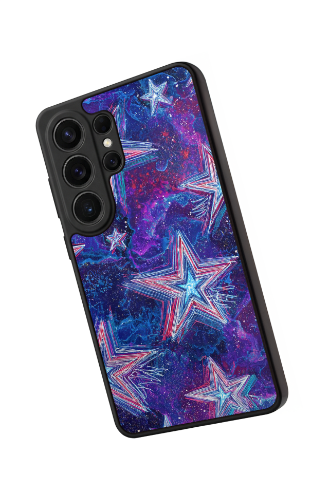 Samsung Galaxy S26 Ultra Uyumlu Retro Yildizlar Tasarımlı Glossy Premium Kılıf