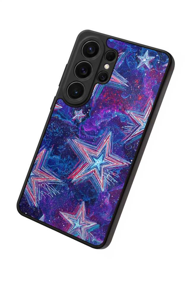 Samsung Galaxy S26 Ultra Uyumlu Retro Yildizlar Tasarımlı Glossy Premium Kılıf