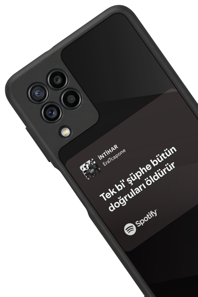 Samsung Galaxy M22 Uyumlu Sarki Sozleri Tasarımlı Glossy Premium Kılıf