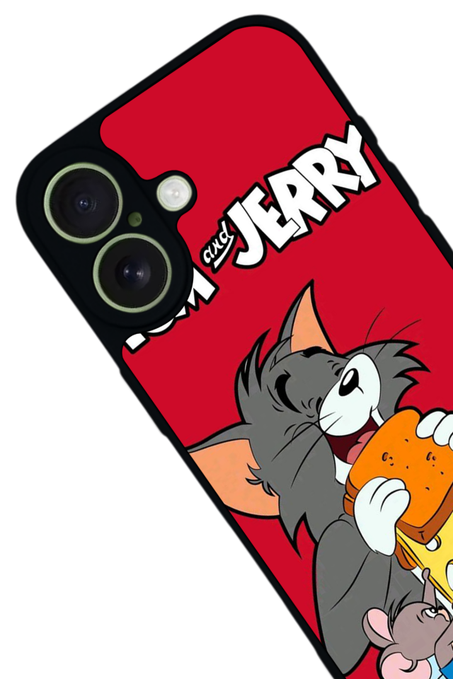 iPhone 17 Uyumlu Tom And Jerry Tasarımlı Glossy Premium Kılıf