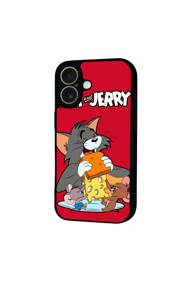 iPhone 17 Uyumlu Tom And Jerry Tasarımlı Glossy Premium Kılıf