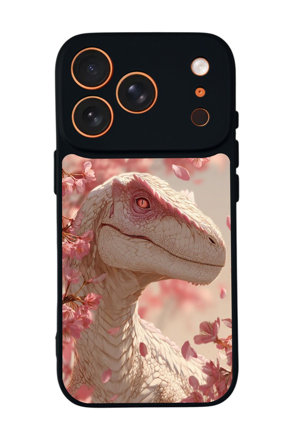 iPhone 17 Pro Max Uyumlu Dinazor Tasarımlı Glossy Premium Kılıf