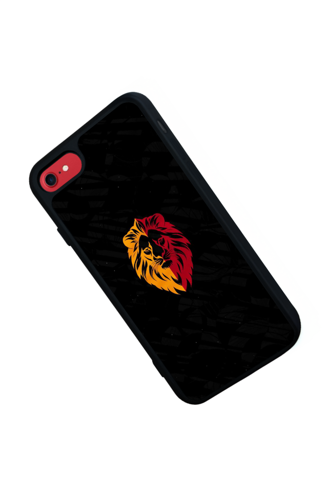 iPhone SE Uyumlu Aslan Tasarımlı Glossy Premium Kılıf