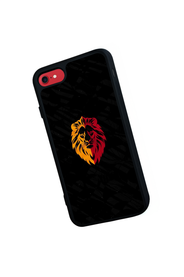 iPhone SE Uyumlu Aslan Tasarımlı Glossy Premium Kılıf