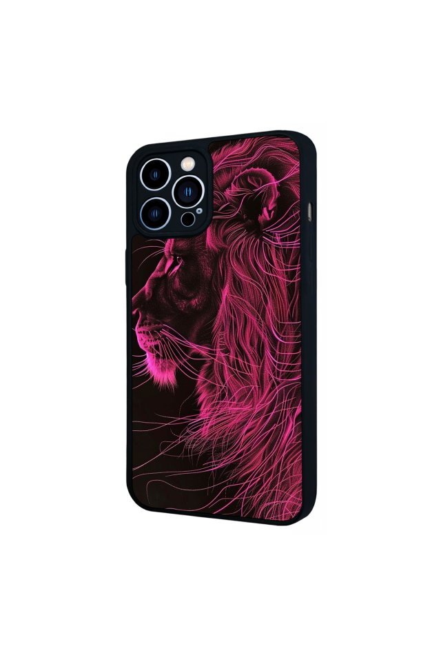 iPhone 13 Pro Max Uyumlu Aslan Tasarımlı Glossy Premium Kılıf