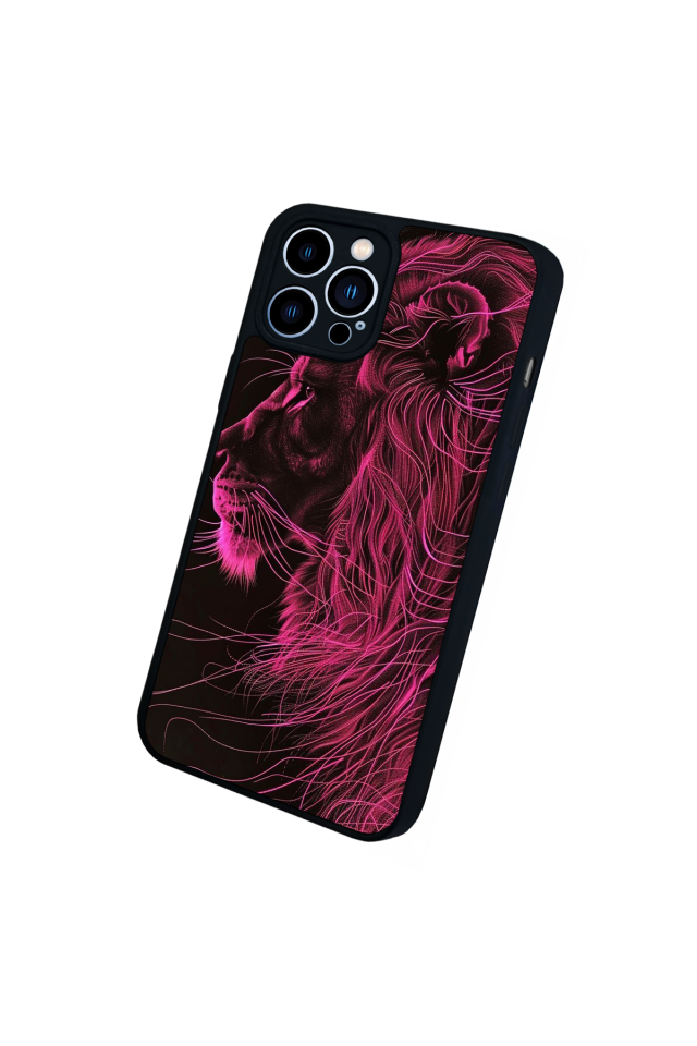 iPhone 13 Pro Max Uyumlu Aslan Tasarımlı Glossy Premium Kılıf