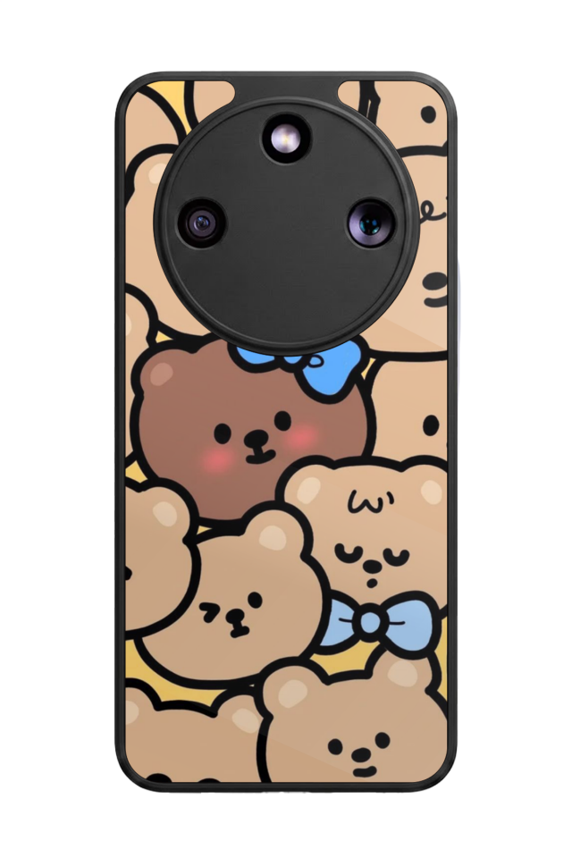 Honor Magic 8 Lite Uyumlu Ayı Tasarımlı Glossy Premium Kılıf