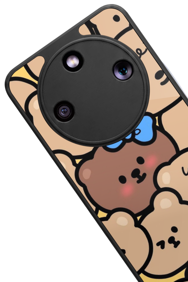 Honor Magic 8 Lite Uyumlu Ayı Tasarımlı Glossy Premium Kılıf