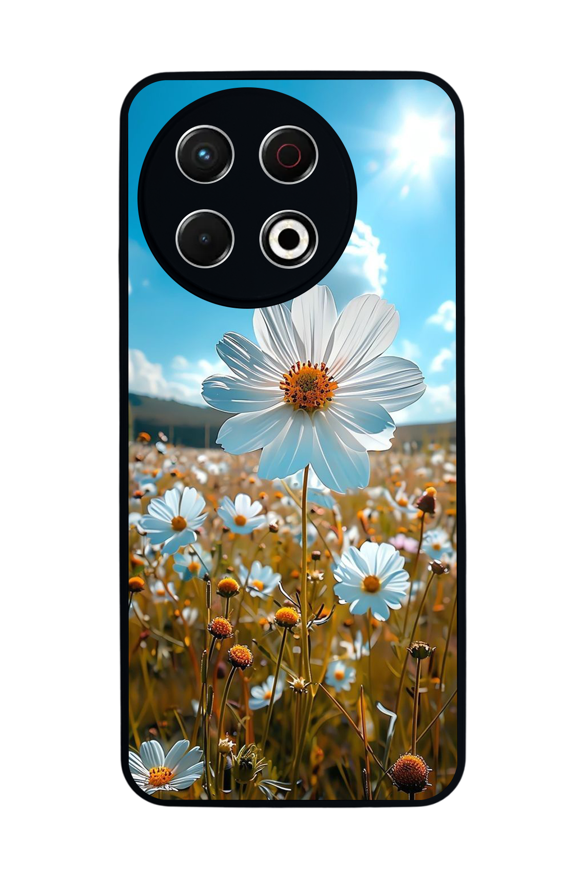 Tecno Spark 30 Pro Uyumlu Cicek Tasarımlı Glossy Premium Kılıf