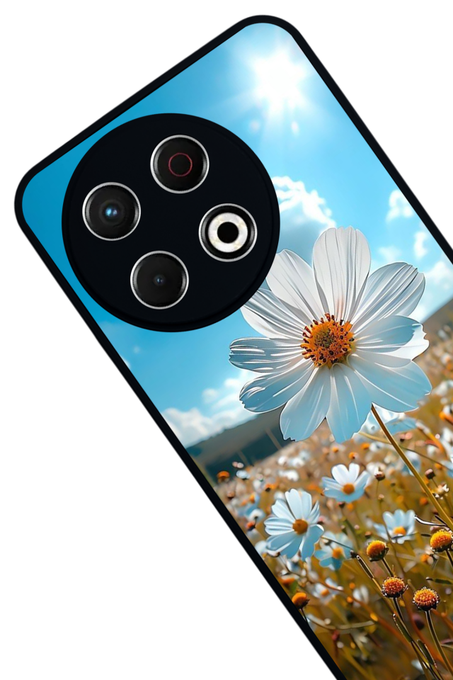 Tecno Spark 30 Pro Uyumlu Cicek Tasarımlı Glossy Premium Kılıf