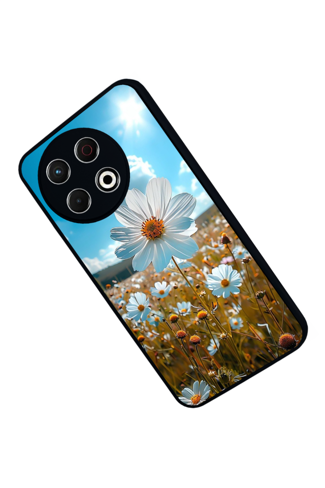 Tecno Spark 30 Pro Uyumlu Cicek Tasarımlı Glossy Premium Kılıf