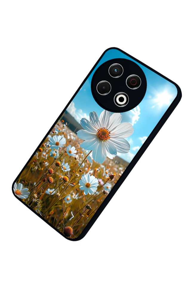 Tecno Spark 30 Pro Uyumlu Cicek Tasarımlı Glossy Premium Kılıf