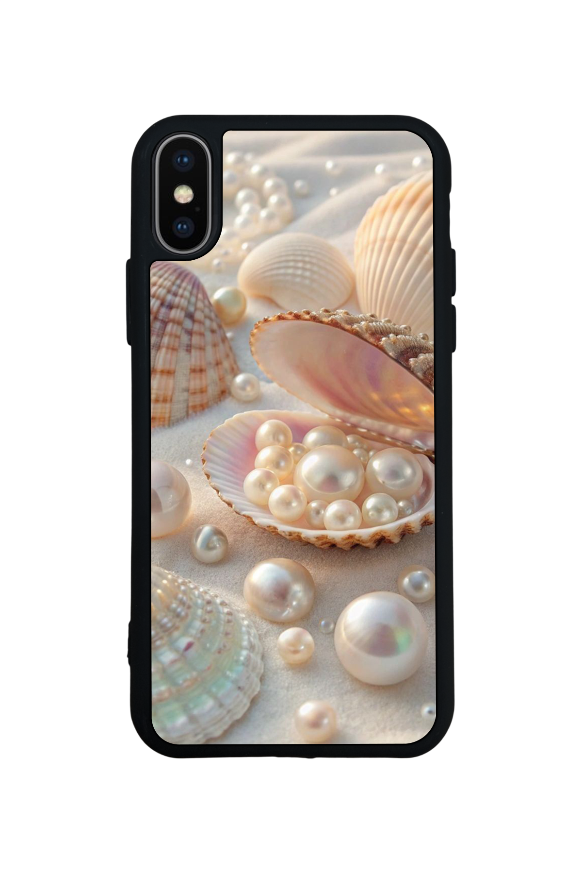 iPhone XS Max Uyumlu  İnci Tasarımlı Glossy Premium Kılıf