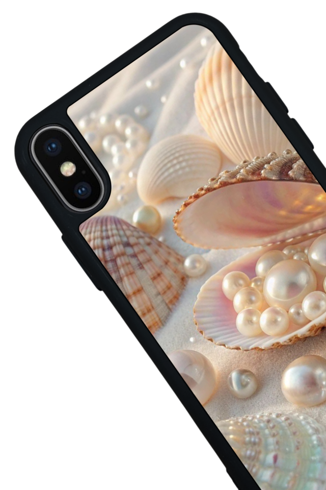 iPhone XS Max Uyumlu  İnci Tasarımlı Glossy Premium Kılıf