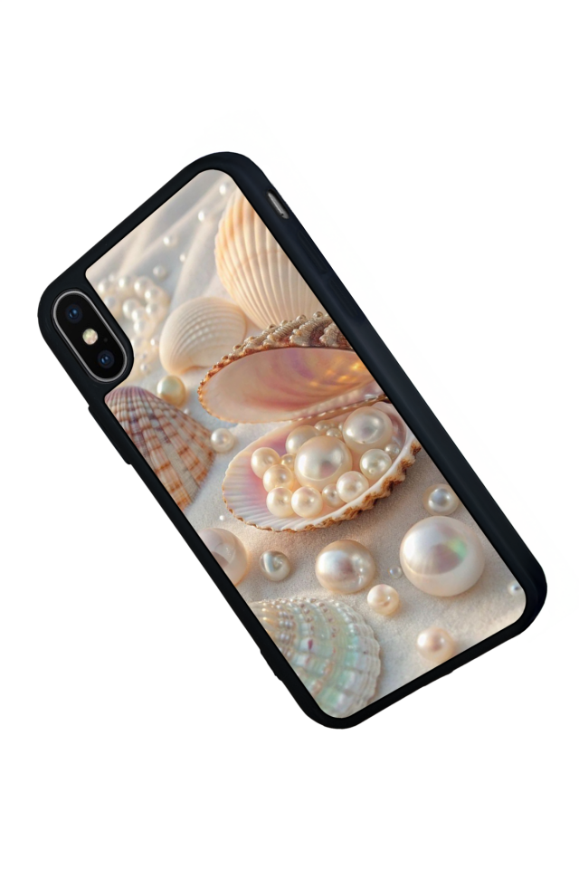 iPhone XS Max Uyumlu  İnci Tasarımlı Glossy Premium Kılıf