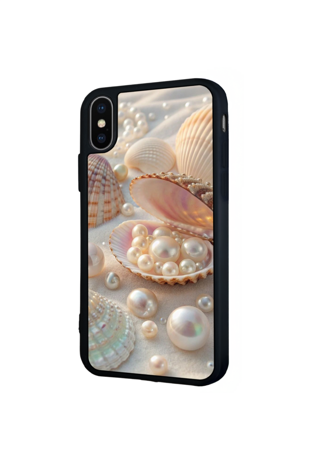 iPhone XS Max Uyumlu  İnci Tasarımlı Glossy Premium Kılıf