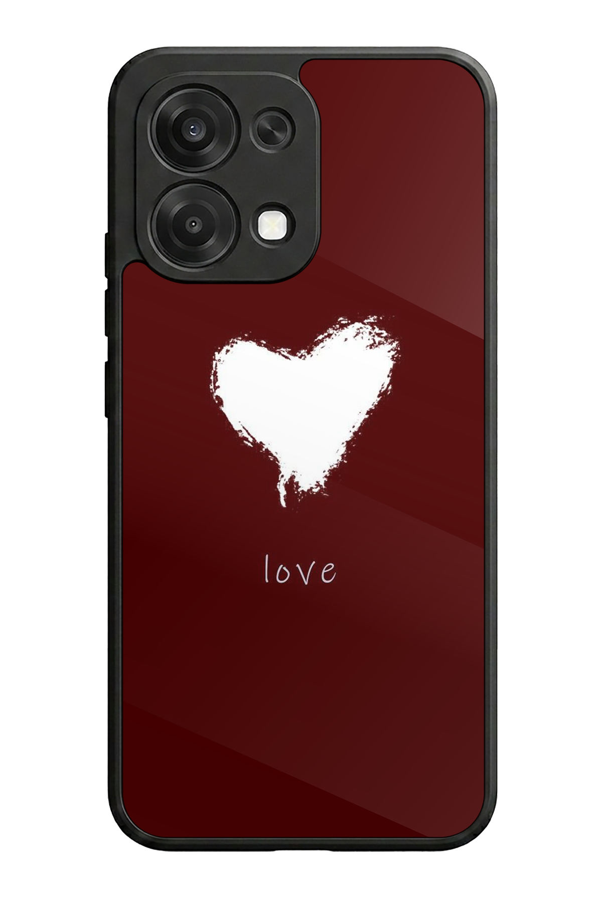 Oppo A6 Pro Uyumlu Kalp Love Tasarımlı Glossy Premium Kılıf