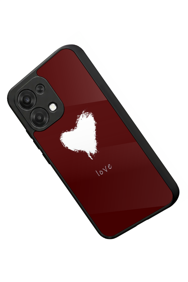 Oppo A6 Pro Uyumlu Kalp Love Tasarımlı Glossy Premium Kılıf