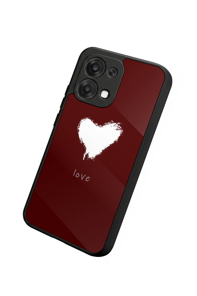 Oppo A6 Pro Uyumlu Kalp Love Tasarımlı Glossy Premium Kılıf