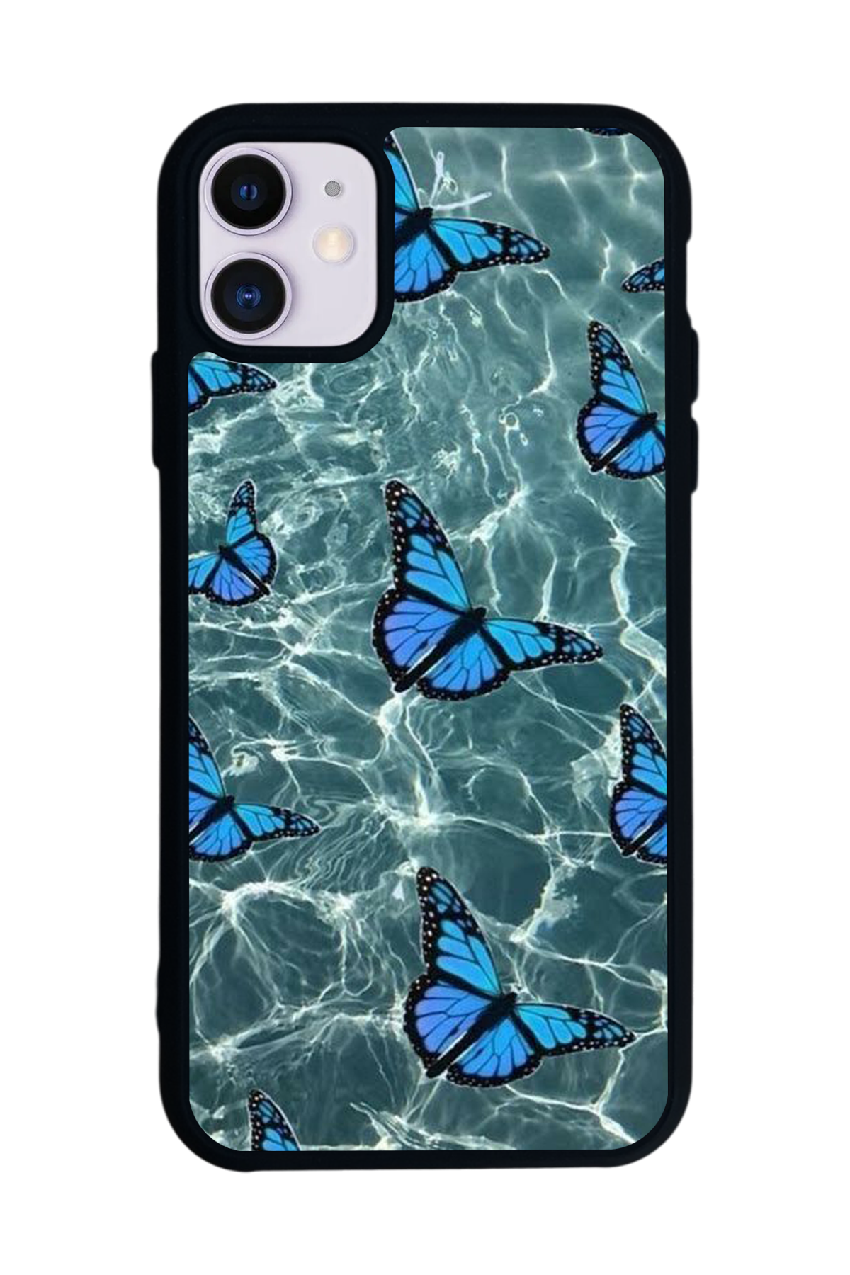 iPhone 11 Uyumlu Kelebek Tasarımlı Glossy Premium Kılıf