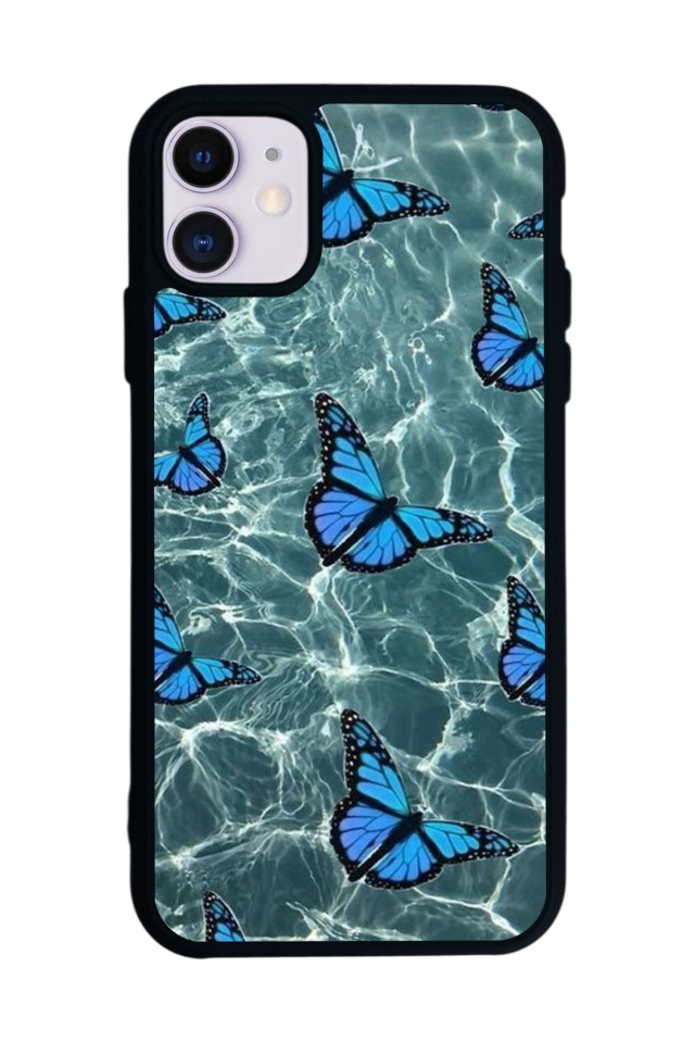 iPhone 11 Uyumlu Kelebek Tasarımlı Glossy Premium Kılıf