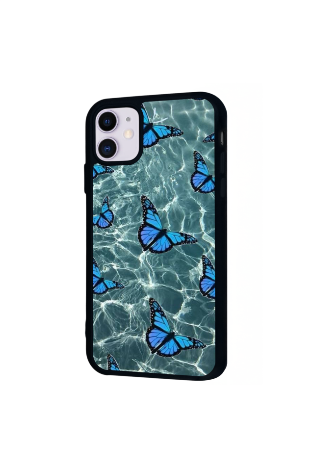 iPhone 11 Uyumlu Kelebek Tasarımlı Glossy Premium Kılıf