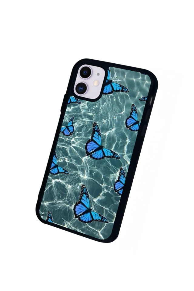 iPhone 11 Uyumlu Kelebek Tasarımlı Glossy Premium Kılıf