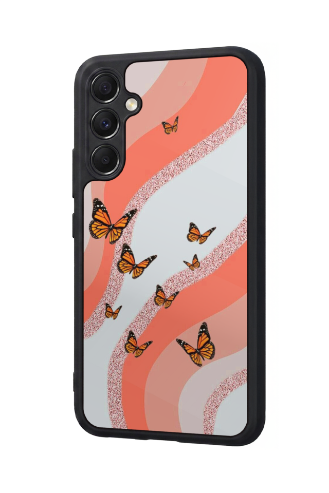 Samsung Galaxy M34 Uyumlu Kelebek Tasarımlı Glossy Premium Kılıf