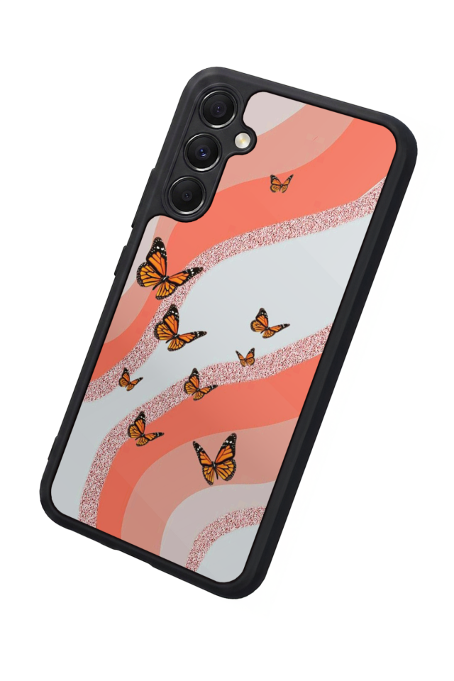 Samsung Galaxy M34 Uyumlu Kelebek Tasarımlı Glossy Premium Kılıf