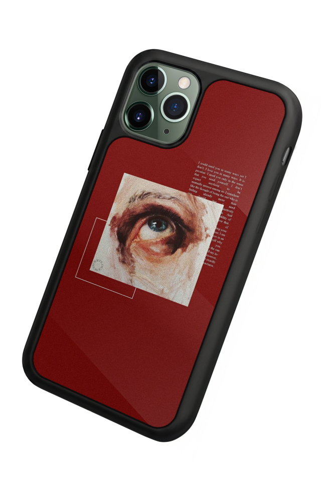 iPhone 11 Pro Uyumlu Kirmizi Tasarımlı Glossy Premium Kılıf