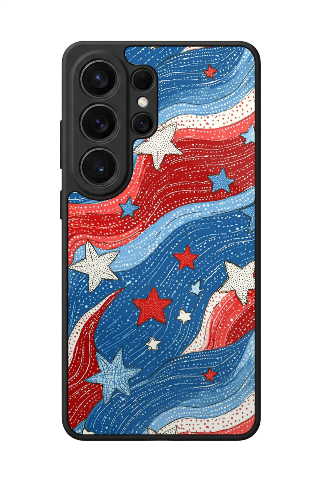 Samsung Galaxy S26 Ultra Uyumlu Retro Yildizlar Tasarımlı Glossy Premium Kılıf