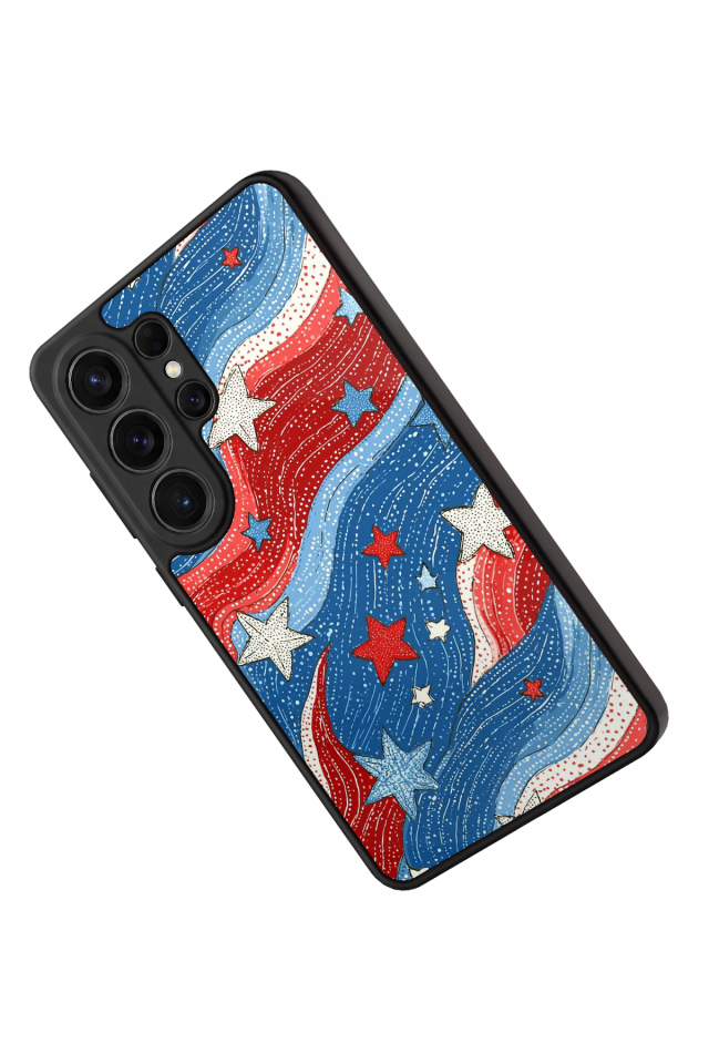 Samsung Galaxy S26 Ultra Uyumlu Retro Yildizlar Tasarımlı Glossy Premium Kılıf