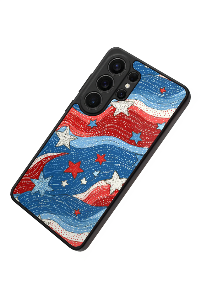 Samsung Galaxy S26 Ultra Uyumlu Retro Yildizlar Tasarımlı Glossy Premium Kılıf