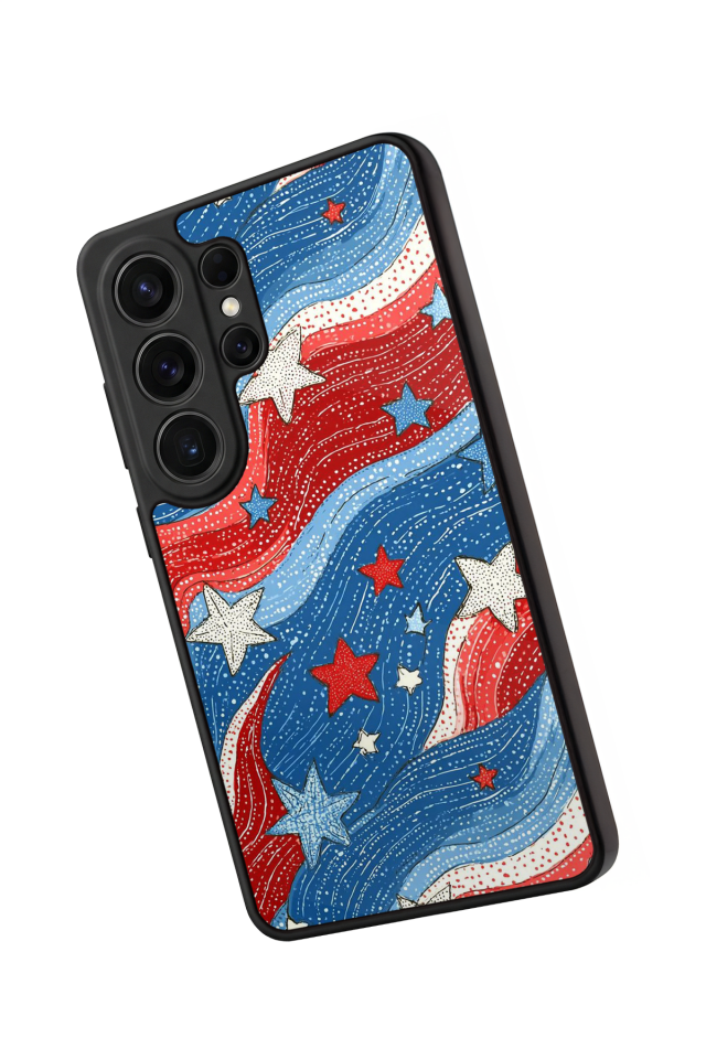 Samsung Galaxy S26 Ultra Uyumlu Retro Yildizlar Tasarımlı Glossy Premium Kılıf