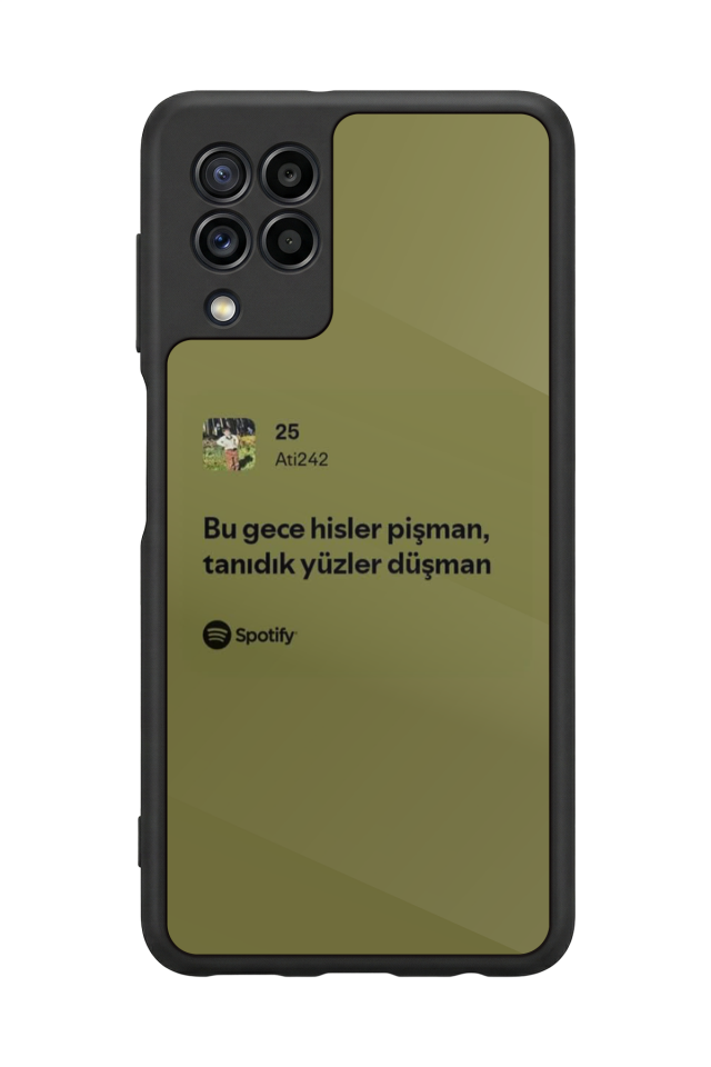Samsung Galaxy M22 Uyumlu Sarki Sozleri Tasarımlı Glossy Premium Kılıf