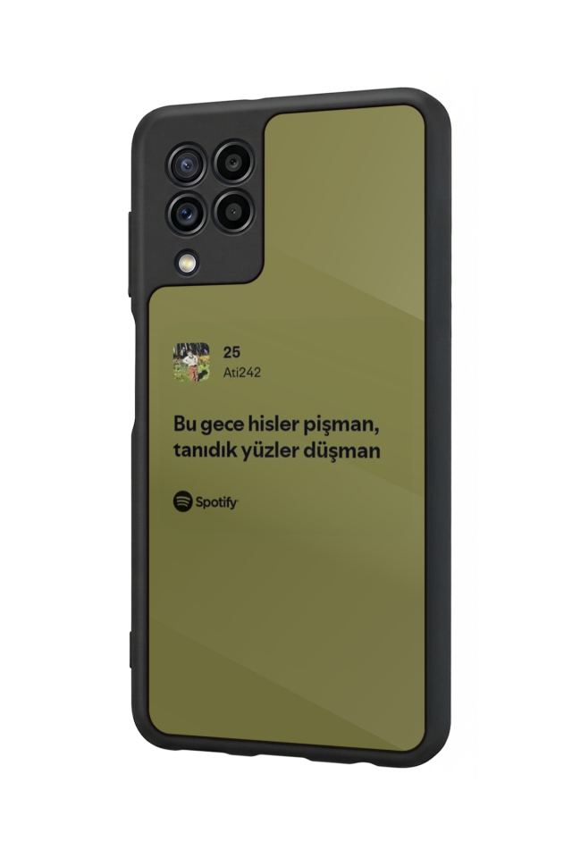 Samsung Galaxy M22 Uyumlu Sarki Sozleri Tasarımlı Glossy Premium Kılıf