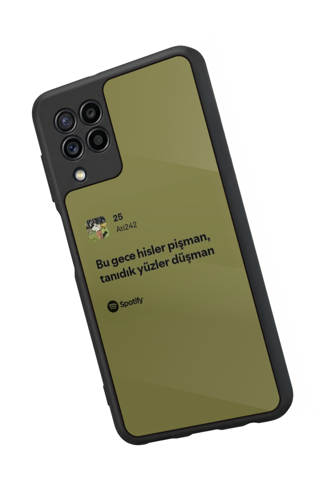 Samsung Galaxy M22 Uyumlu Sarki Sozleri Tasarımlı Glossy Premium Kılıf