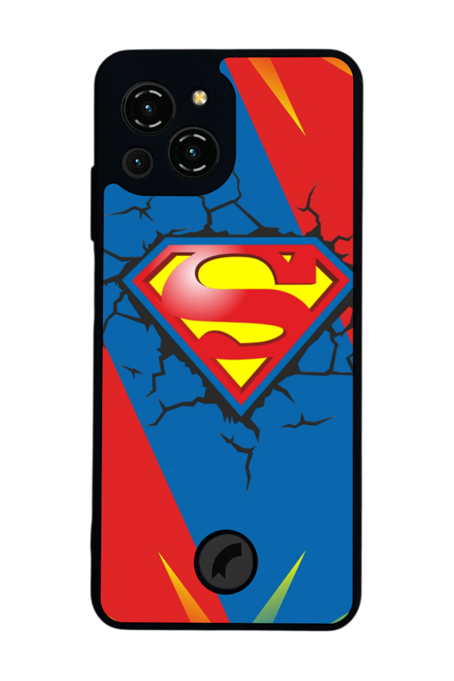 Reeder S23 Pro Max Uyumlu Superman Tasarımlı Glossy Premium Kılıf