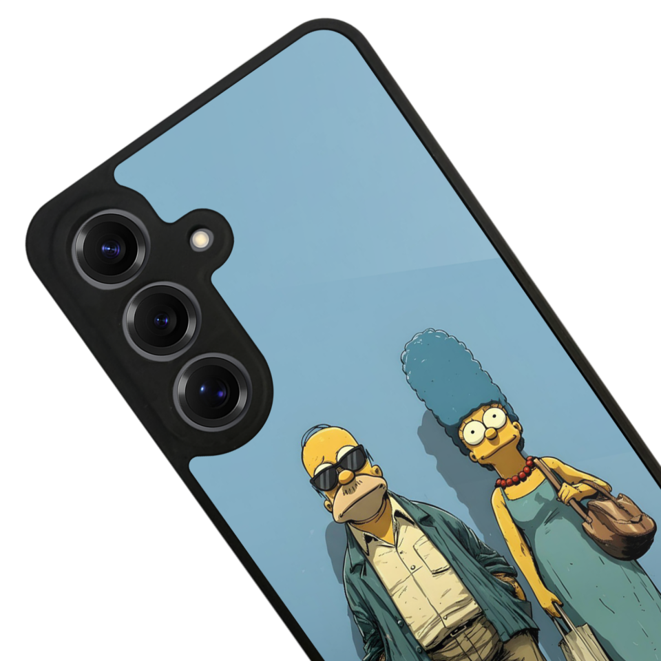 Samsung Galaxy S25 Uyumlu The Simpsons Tasarımlı Glossy Premium Kılıf