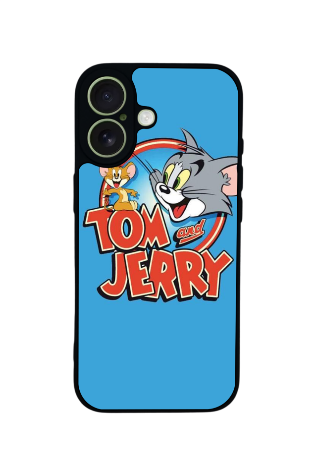 iPhone 17 Uyumlu Tom And Jerry Tasarımlı Glossy Premium Kılıf