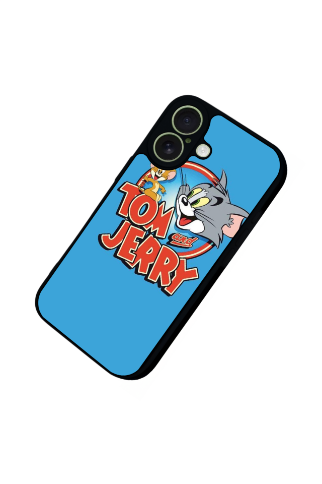 iPhone 17 Uyumlu Tom And Jerry Tasarımlı Glossy Premium Kılıf
