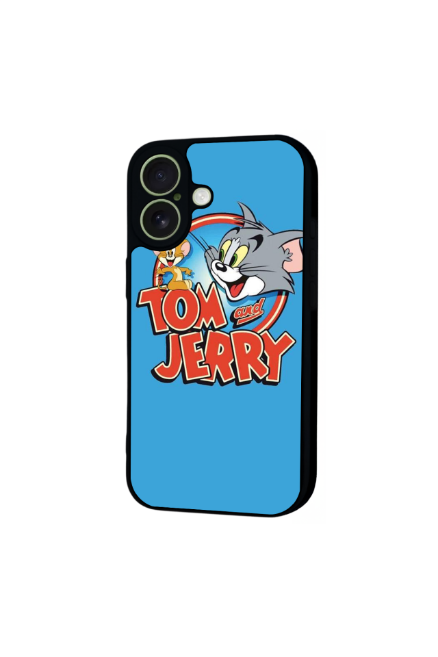 iPhone 17 Uyumlu Tom And Jerry Tasarımlı Glossy Premium Kılıf