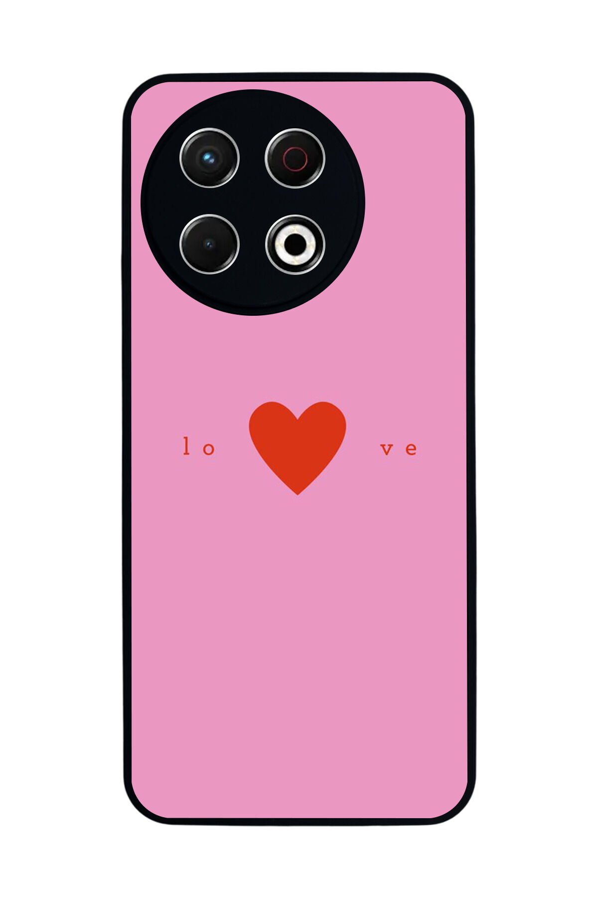 Tecno Spark 30 Pro Uyumlu Kalp Love Tasarımlı Glossy Premium Kılıf