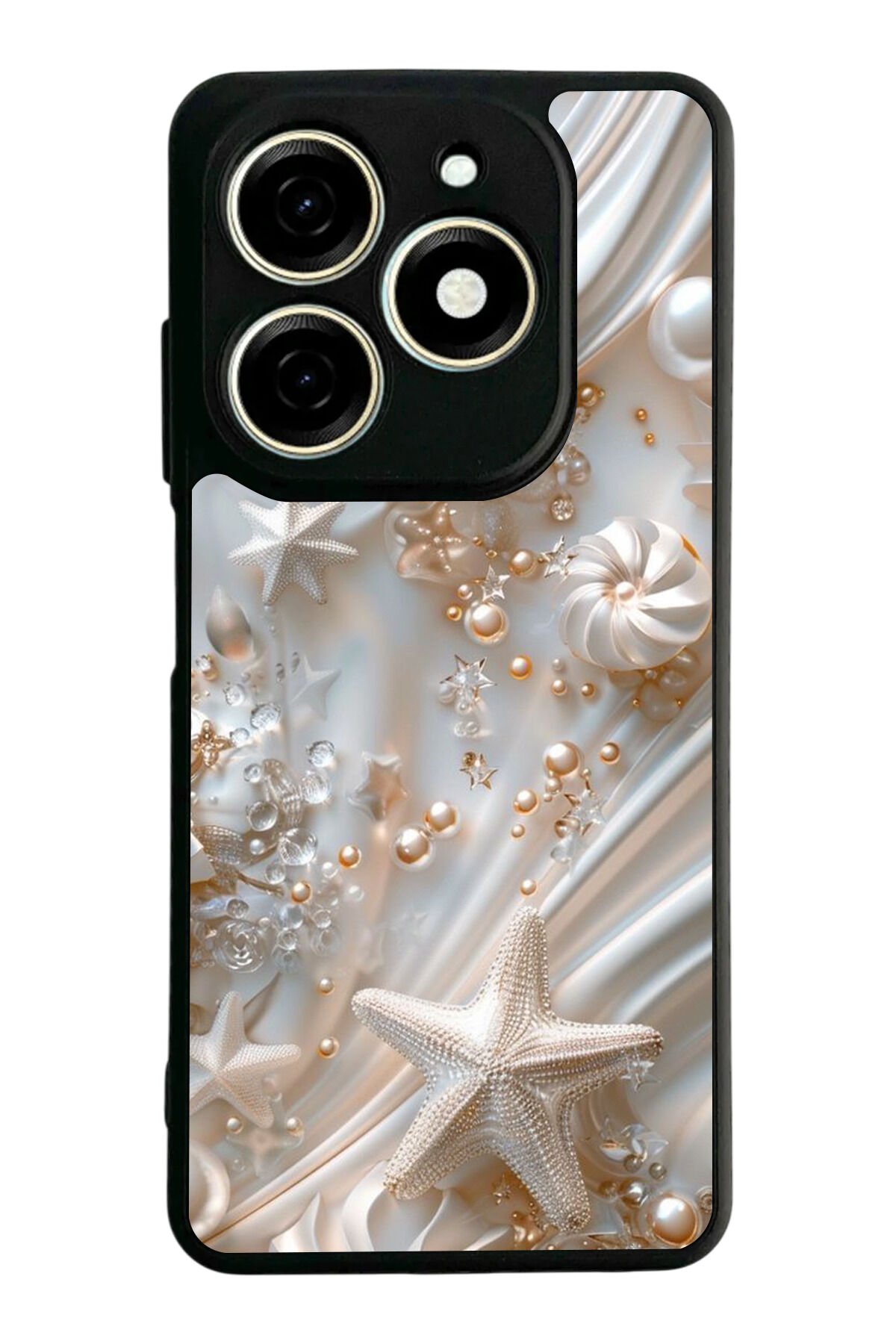 Tecno Spark 20/20C Uyumlu İnci Tasarımlı Glossy Premium Kılıf