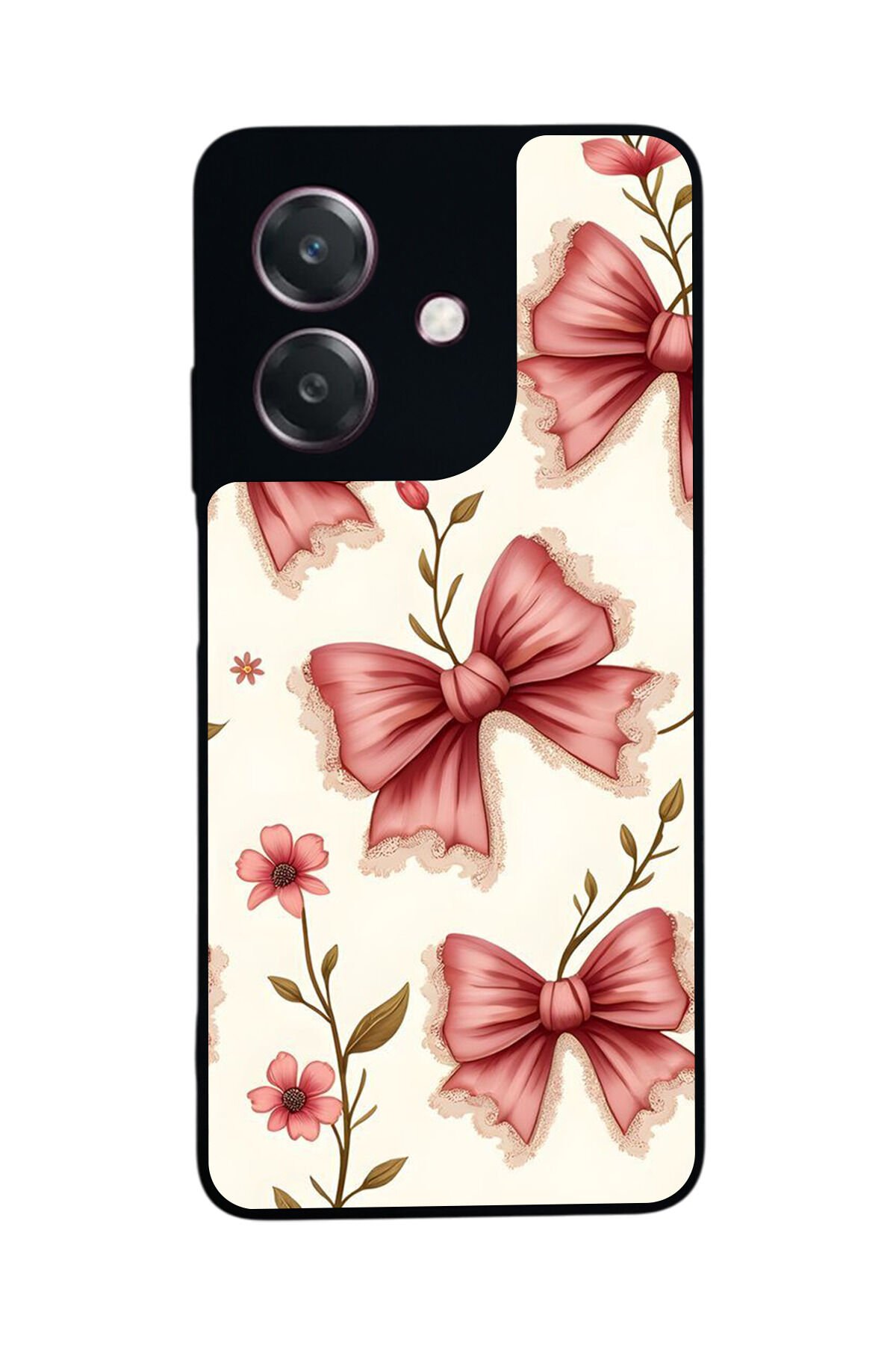 Oppo A3 5G Uyumlu Kurdele Tasarımlı Glossy Premium Kılıf